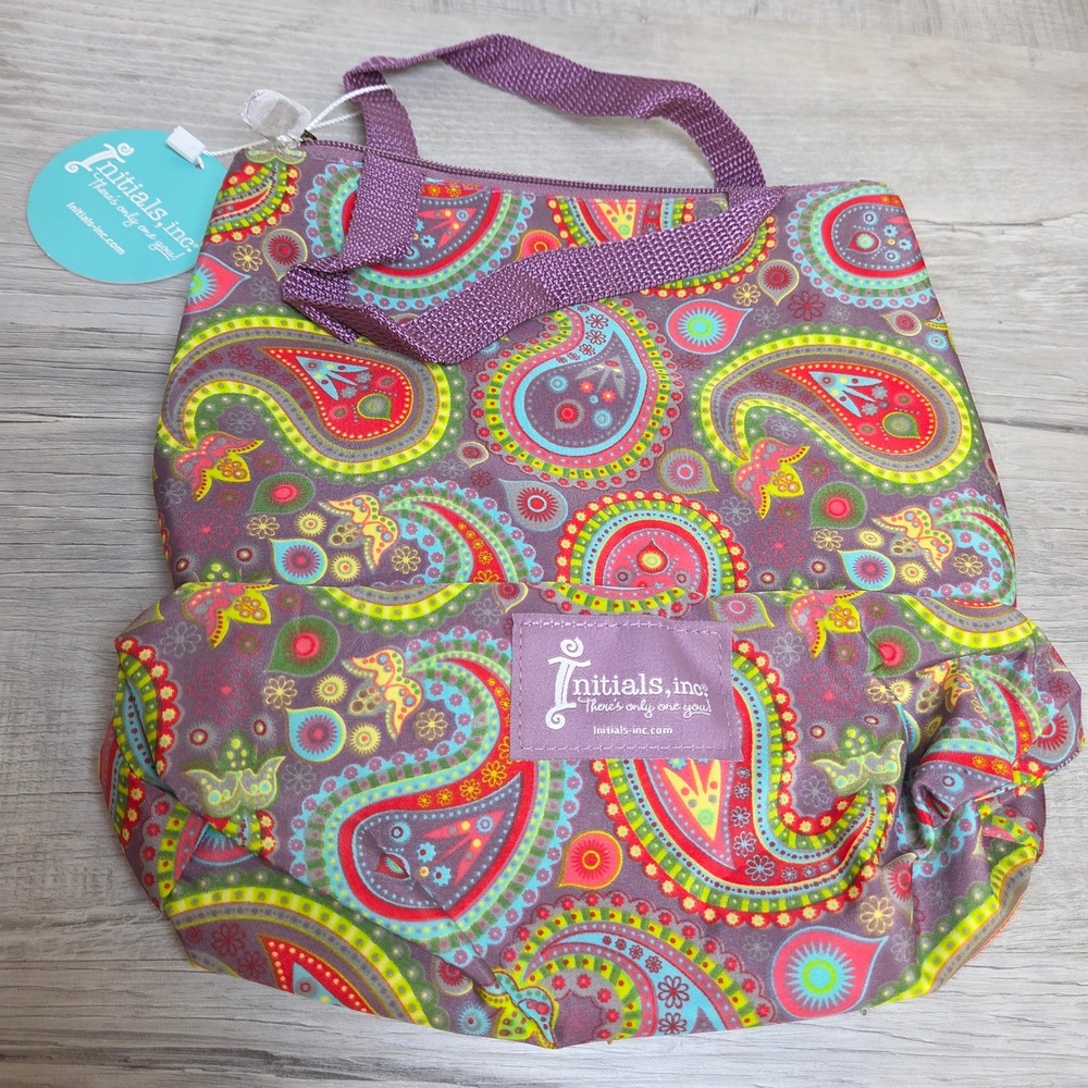 Initials Inc Chic 2 Chic Travel Organizer Bag Sugarplum Paisley Medium NWT